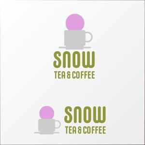 Northern Raven (mameg)さんのカフェ「snow tea and coffee」または「snow」 のロゴへの提案