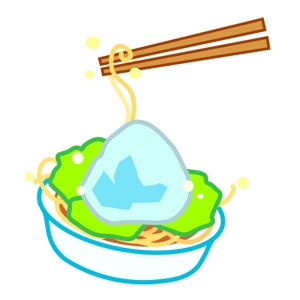 sarutoraさんの新感覚冷麺「白雪冷麺」のイメージイラストへの提案