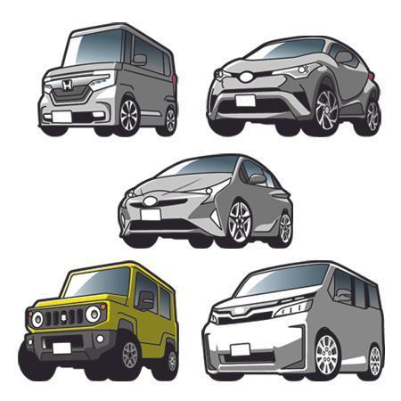 まるみ (character)さんのポップな車のイラスト人気車種５デザインへの提案