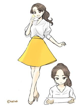 たまごひめ (yukiyuki525)さんのバーチャル女子アナウンサーのキャラクターデザイン制作への提案