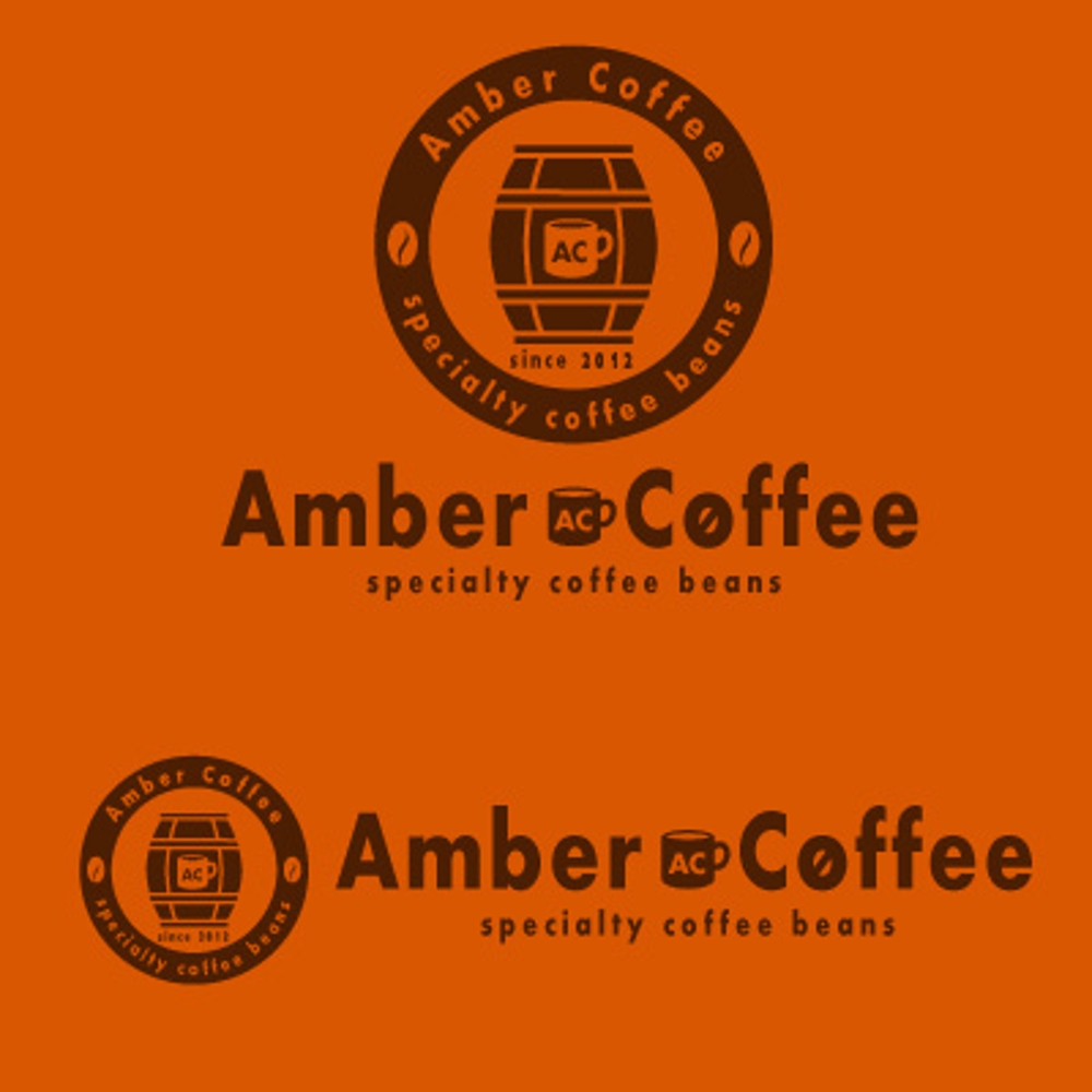 「Amber Coffee」のロゴ作成