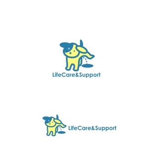 上忠 (uetyu)さんの犬のトータルサポートをする「LifeCare&Support」のロゴへの提案
