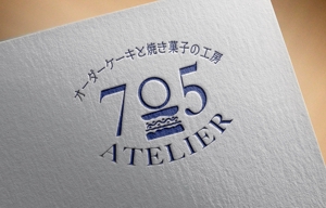yuDD ()さんの【急募！】オーダーケーキと焼き菓子の工房「Atelier 705（アトリエ 705）」のロゴへの提案