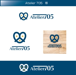 FISHERMAN (FISHERMAN)さんの【急募！】オーダーケーキと焼き菓子の工房「Atelier 705（アトリエ 705）」のロゴへの提案