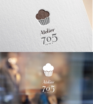 Design co.que (coque0033)さんの【急募！】オーダーケーキと焼き菓子の工房「Atelier 705（アトリエ 705）」のロゴへの提案