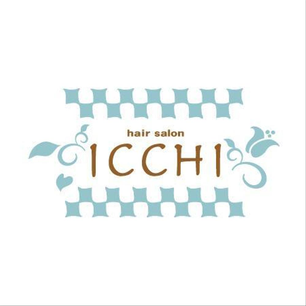 「hair salon ICCHI」のロゴ作成