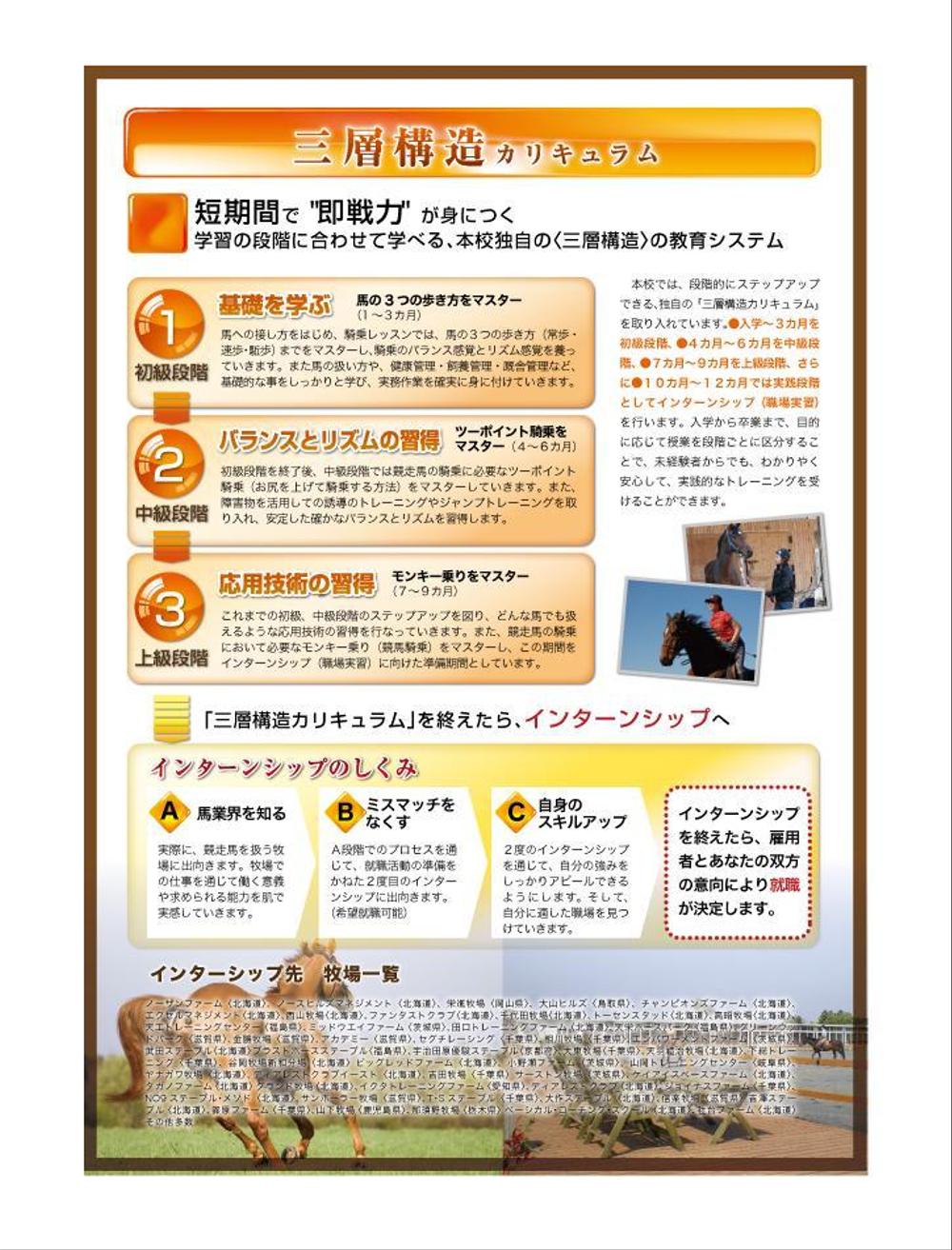 職業訓練校のＡ４×４Ｐのパンフと、Ａ４×４Ｐの募集要項ならびに出願書類の作成を希望します。