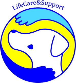 良江ひなた (yoshie-hinata)さんの犬のトータルサポートをする「LifeCare&Support」のロゴへの提案