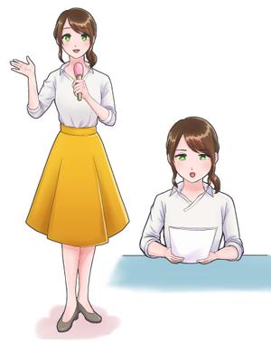 七科A子 ()さんのバーチャル女子アナウンサーのキャラクターデザイン制作への提案
