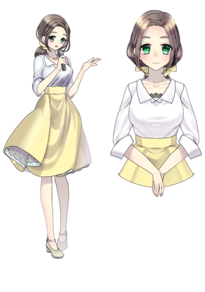 nakinoさんのバーチャル女子アナウンサーのキャラクターデザイン制作への提案