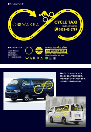 津崎靖考 (aptsuzaki)さんの自転車タクシーのカッティングデザインへの提案