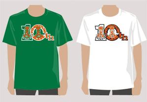 ninaiya (ninaiya)さんの既存のロゴデータを使ったプロレス団体の10周年記念Ｔシャツデザインへの提案