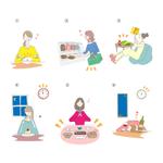 iron (kiyotsuna)さんの女性向けダイエットサプリメント販売における30代ＯＬのイラスト13点分への提案