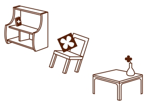 kyonsさんの家具の小さなイラスト（アイコン風）　15点への提案