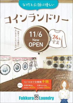 cheshaneco (cheshaneco)さんのコインランドリーオープニングチラシへの提案