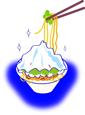 ohayoさんの新感覚冷麺「白雪冷麺」のイメージイラストへの提案