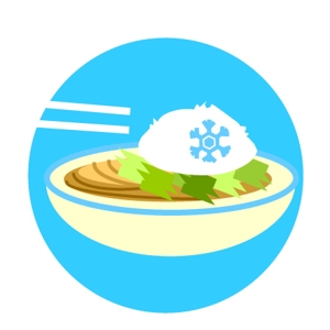 Jelly (Jelly)さんの新感覚冷麺「白雪冷麺」のイメージイラストへの提案