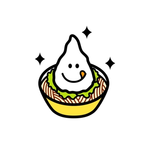 pastelさんの新感覚冷麺「白雪冷麺」のイメージイラストへの提案