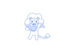 株式会社こもれび (komorebi-lc)さんのライオンとクラウドの雲を掛け合わせたキャラクターデザインへの提案
