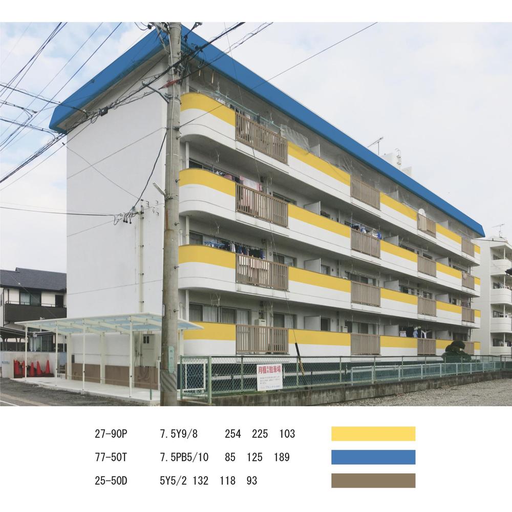 アパートの外壁塗装のデザイン