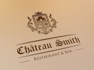 株式会社JBYインターナショナル (finehearts)さんのRestaurant & Bar  「 Château Smith 」のタイプロゴとエンブレムへの提案