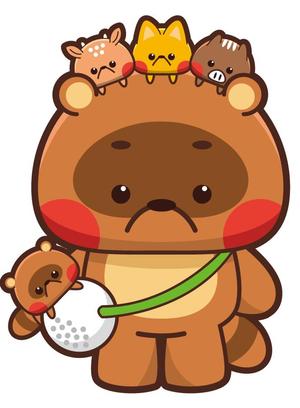 NonnoDesignLabo 片岡希 (NozomiKataoka)さんの動物ゆるキャラでゴルフのレッスンプロのデザインへの提案