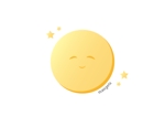 KON (Kitsunebi)さんの満月がにっこりと微笑んでいるイラストへの提案