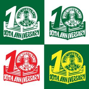 きいろしん (kiirosin)さんの既存のロゴデータを使ったプロレス団体の10周年記念Ｔシャツデザインへの提案