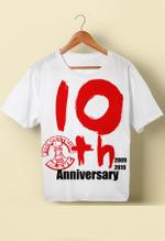 大橋敦美 ()さんの既存のロゴデータを使ったプロレス団体の10周年記念Ｔシャツデザインへの提案