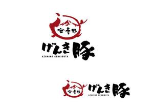 marukei (marukei)さんの高級豚肉「安曇野げんき豚」の商品ロゴへの提案