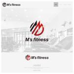 onesize fit’s all (onesizefitsall)さんのフィットネスジム「M's fitness」のロゴマークへの提案