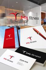 YOO GRAPH (fujiseyoo)さんのフィットネスジム「M's fitness」のロゴマークへの提案