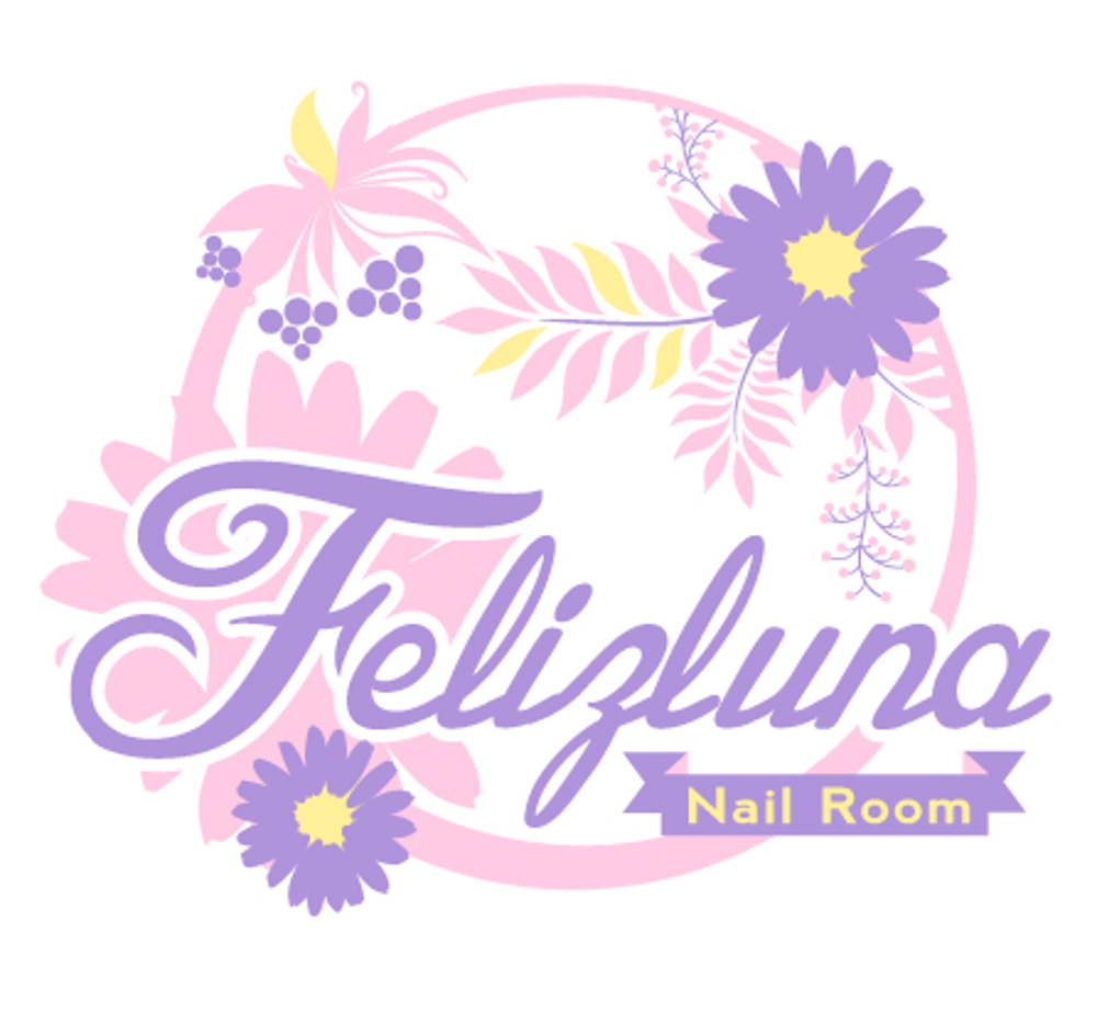 「Nail Room Felizluna～フェリスルーナ～」のロゴ作成