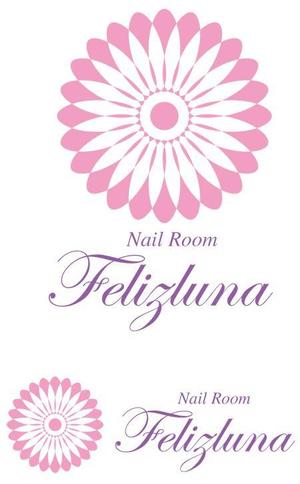 CF-Design (kuma-boo)さんの「Nail Room Felizluna～フェリスルーナ～」のロゴ作成への提案