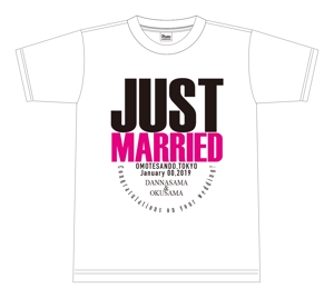 ATARI design (atari)さんの[ロックフェスTシャツ風デザインを希望] 結婚式二次会で新郎新婦が着用する Tシャツ（衣装）のデザインへの提案