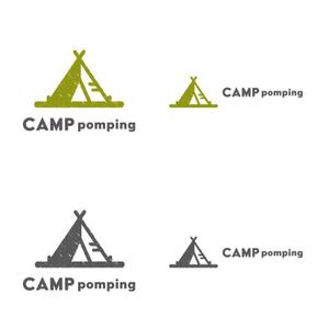 web_rog ()さんのキャンプサイト「CAMP pomping」のロゴへの提案