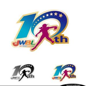 K-Design (kotokiradesign)さんの日本女子プロ野球リーグ10周年ロゴ（商標登録予定なし）への提案