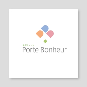 samasaさんのスィーツショップ「Porte Bonheur」のロゴへの提案