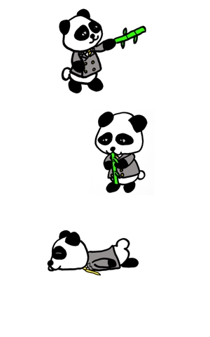 Shinomiya (cqtv438)さんのパンダのアニメキャラクターへの提案