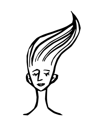 フジワラアイ (chocopon)さんの髪を流している女性のイラストへの提案