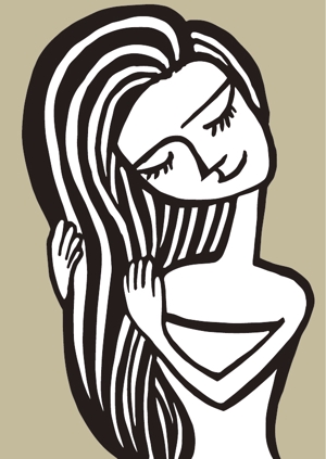 a_nghr (a_nghr)さんの髪を流している女性のイラストへの提案