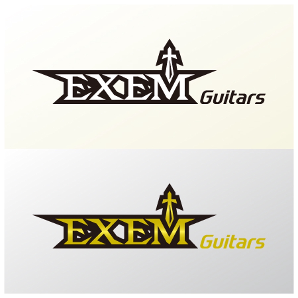 エレキギターブランド EXEM Guitarsのロゴデザイン