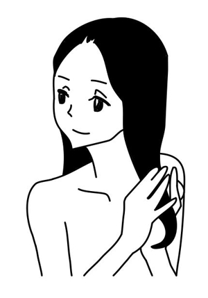 Kuroda Ryo (Kuroda_Ryo)さんの髪を流している女性のイラストへの提案