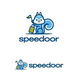 yellow_frog (yellow_frog)さんのspeedoor 旅行会社のlogo　キャラクターロゴへの提案