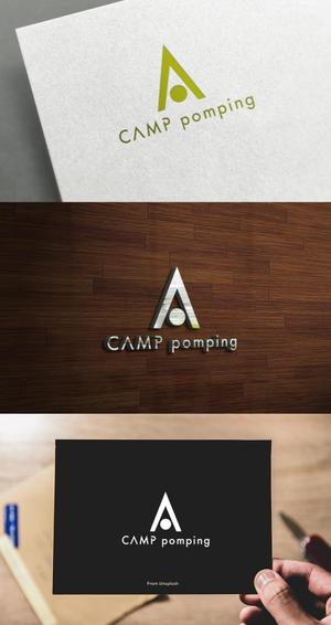 athenaabyz ()さんのキャンプサイト「CAMP pomping」のロゴへの提案