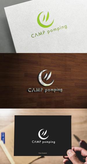 athenaabyz ()さんのキャンプサイト「CAMP pomping」のロゴへの提案