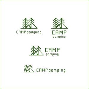 queuecat (queuecat)さんのキャンプサイト「CAMP pomping」のロゴへの提案