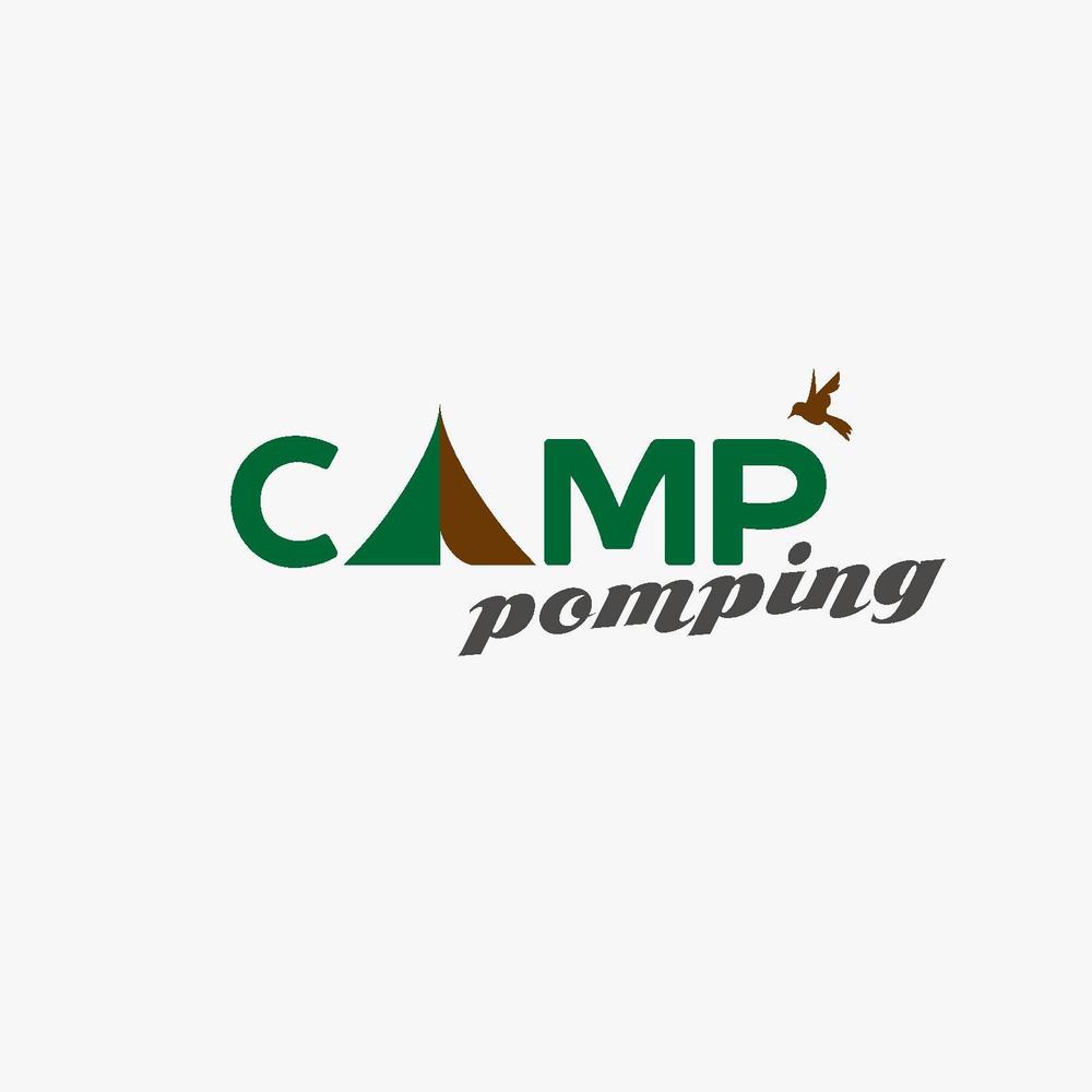 キャンプサイト「CAMP pomping」のロゴ