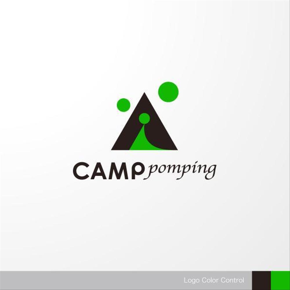 キャンプサイト「CAMP pomping」のロゴ