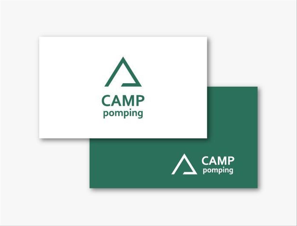 キャンプサイト「CAMP pomping」のロゴ